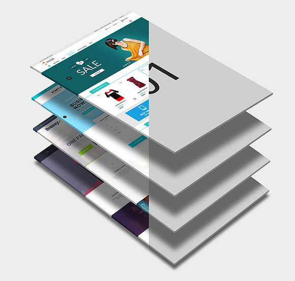 Perspective Website Mock-Up 2 in Mobile & Web Mockups - product preview 9