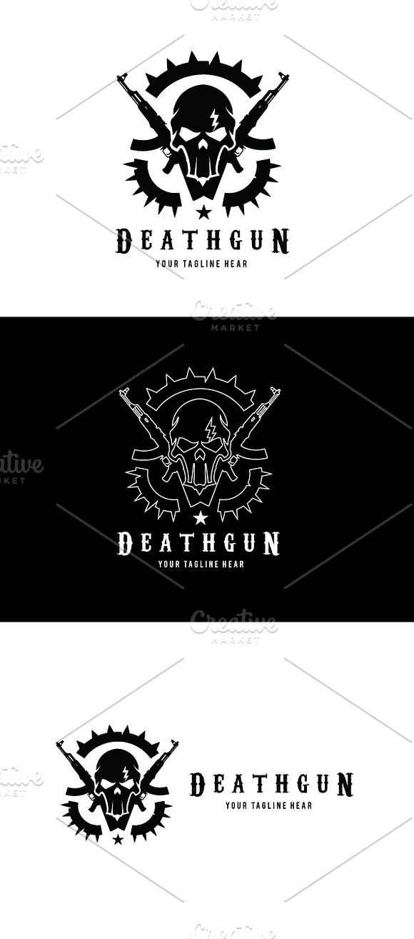 Death Gun Logo in Logo Templates - product preview 1