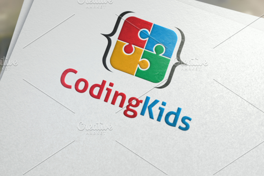 Coding kids | Logo template