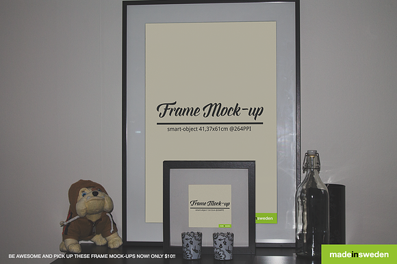 5 Frame Mock-ups in Print Mockups - product preview 3