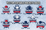 Vector Editable Hockey Logos