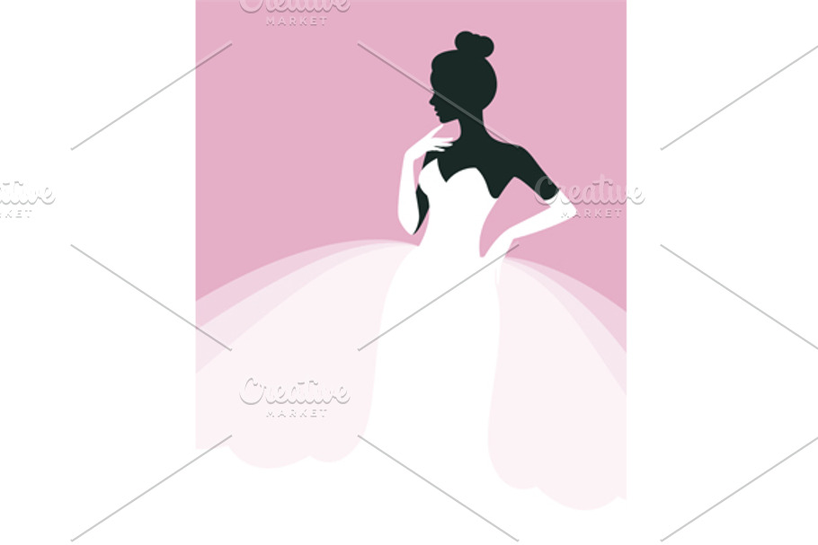 Woman in a wedding dress in Illustrations - product preview 8