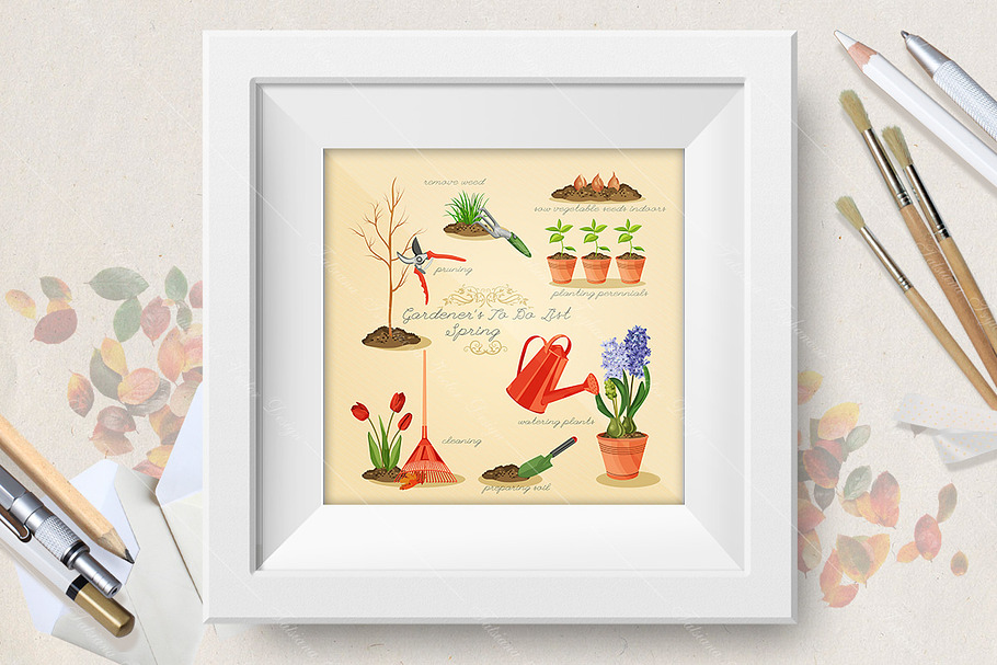 Spring gardening to do list in Illustrations - product preview 8