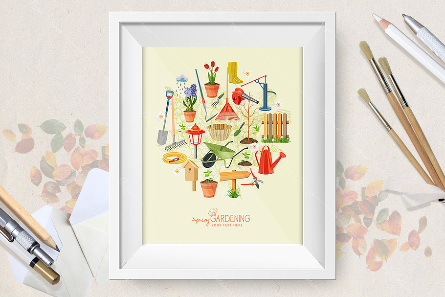Spring gardening. Garden icon set in Illustrations - product preview 8