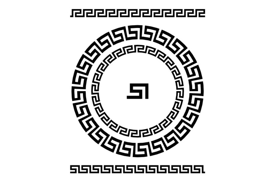 Circle ornament greek style border in Graphics - product preview 8