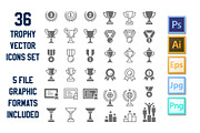 Vector Trophy Icon Set