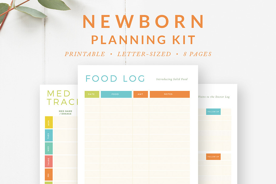 Newborn Planning Kit Printables in Flyer Templates - product preview 8