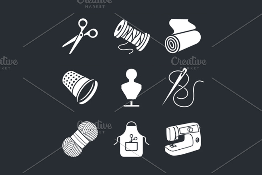 Sewing  in Logo Icons - product preview 8