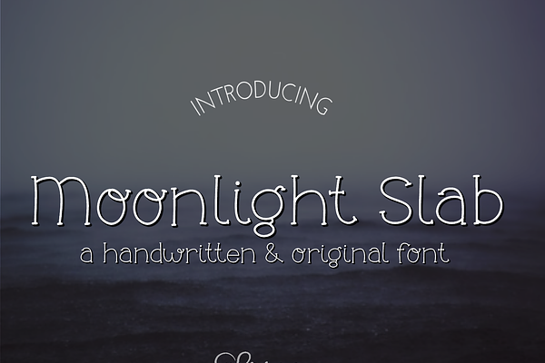Moonlight Slab- Handwritten Font
