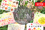 Lovely autumn cards. Watercolor
