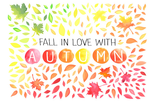 Lovely autumn cards. Watercolor in Illustrations - product preview 1