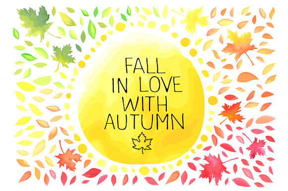 Lovely autumn cards. Watercolor in Illustrations - product preview 3