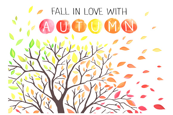 Lovely autumn cards. Watercolor in Illustrations - product preview 5