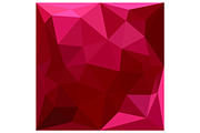 Firebrick Red Abstract Low Polygon 