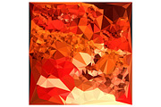 Tomato Red Abstract Low Polygon 