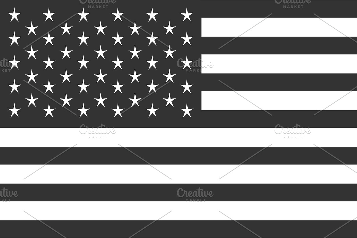 USA flag vector, American flag black in Flag Icons - product preview 8