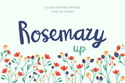 RosemaryUP script font + extras