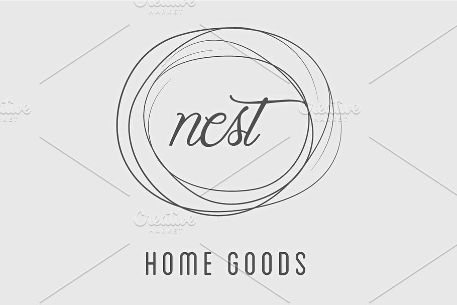 Simple Nest / Home Good Logo