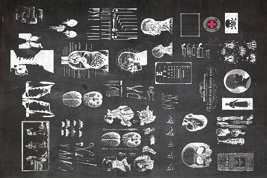 Vintage Medical Vectors in Objects - product preview 8
