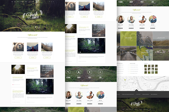 FreshForest - OnePage PSD Template in Landing Page Templates - product preview 1