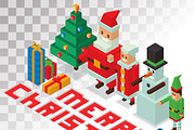Santa Claus family 3d vector 