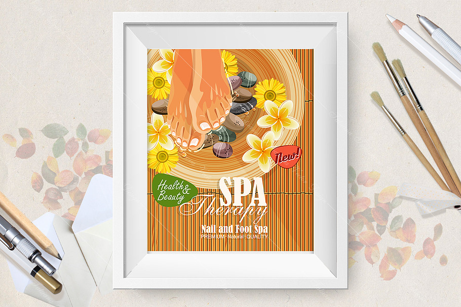 Pedicure spa poster in Illustrations - product preview 8