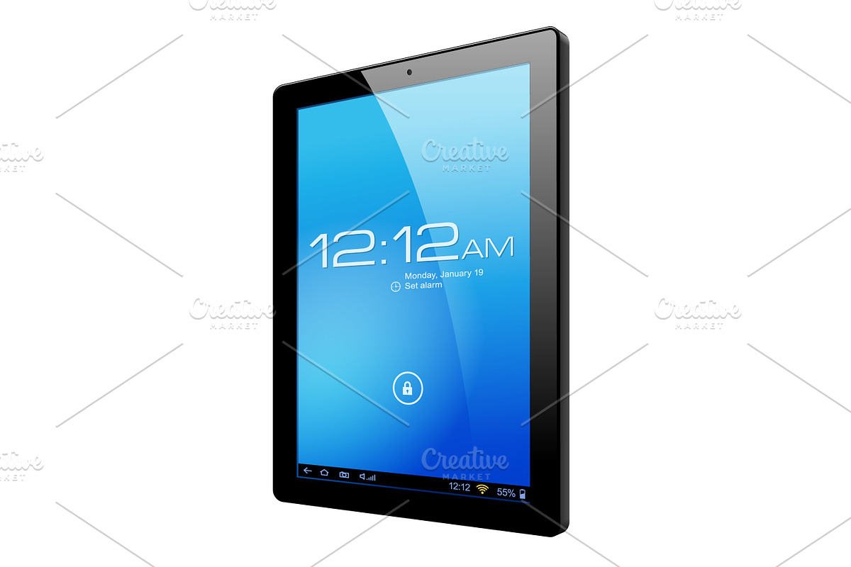 Realistic tablet pc in Product Mockups - product preview 8