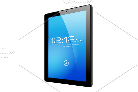 Realistic tablet pc in Product Mockups - product preview 1