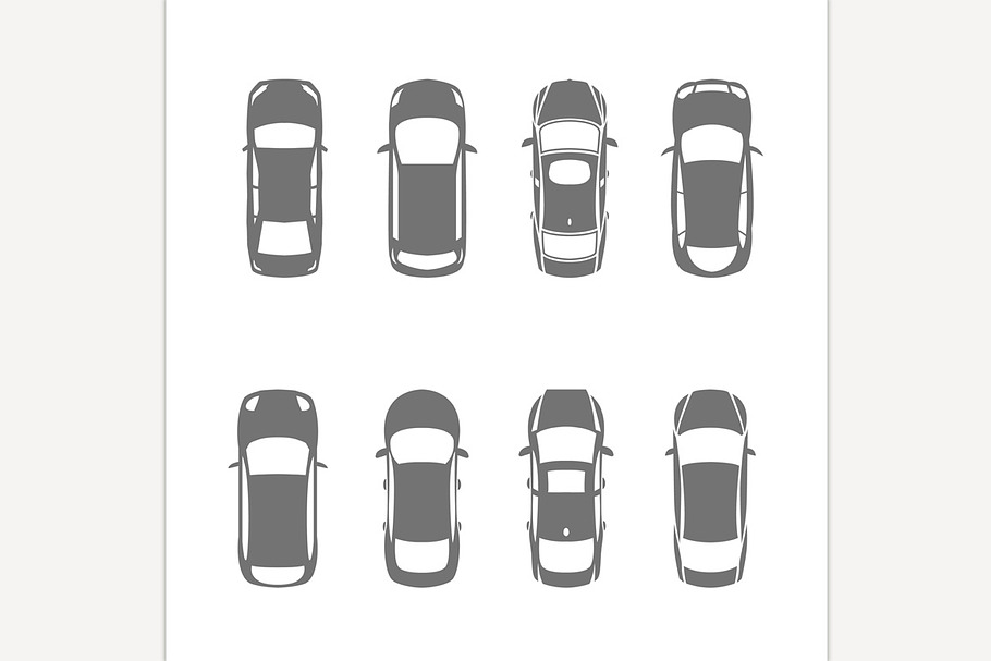 Cars Top View Icons in Car Icons - product preview 8