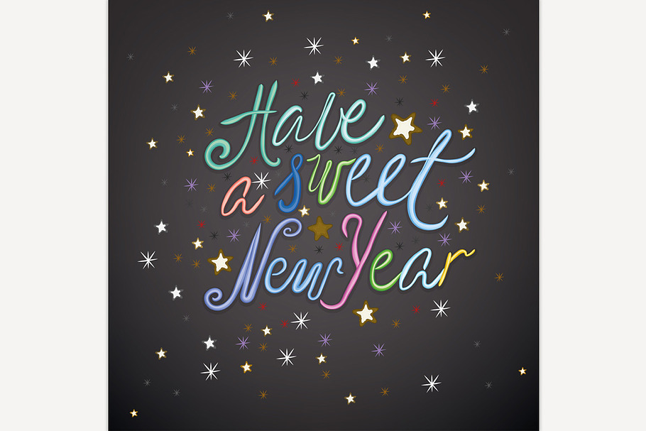 Sweet New Year Typography