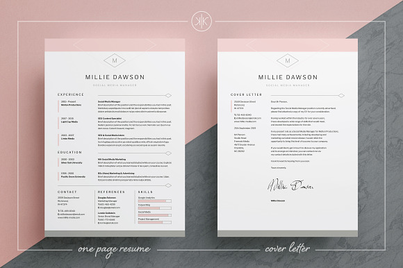 Resume/CV | Millie in Resume Templates - product preview 1