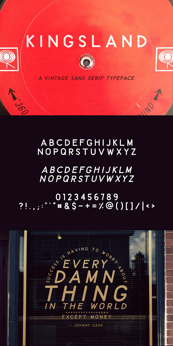 Kingsland | A Vintage Sans Serif in Sans-Serif Fonts - product preview 4