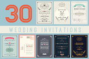 30 Wedding Invitations value pack