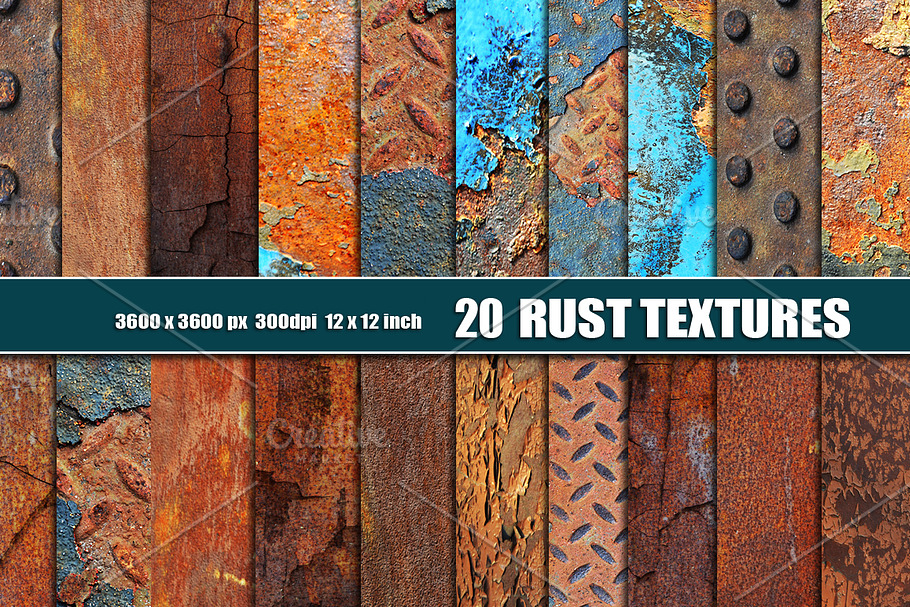 20 RUSTED METAL TEXTURES in Textures - product preview 8