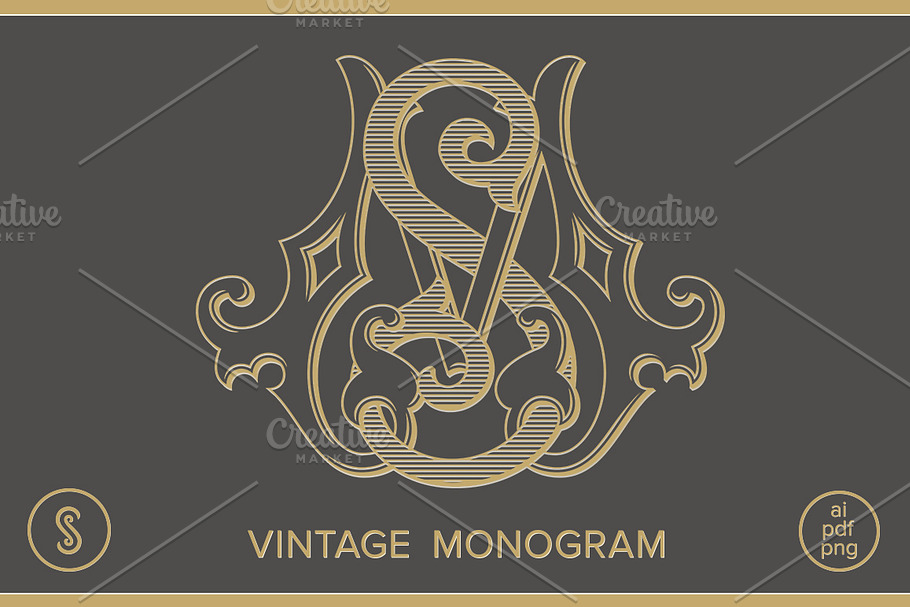 MS Monogram SM Monogram