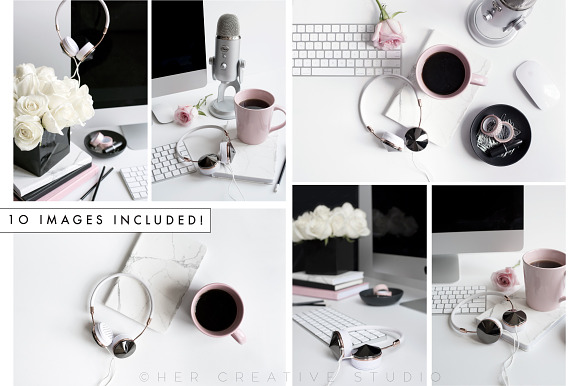 Styled Stock Bundle | Microphone in Mobile & Web Mockups - product preview 2