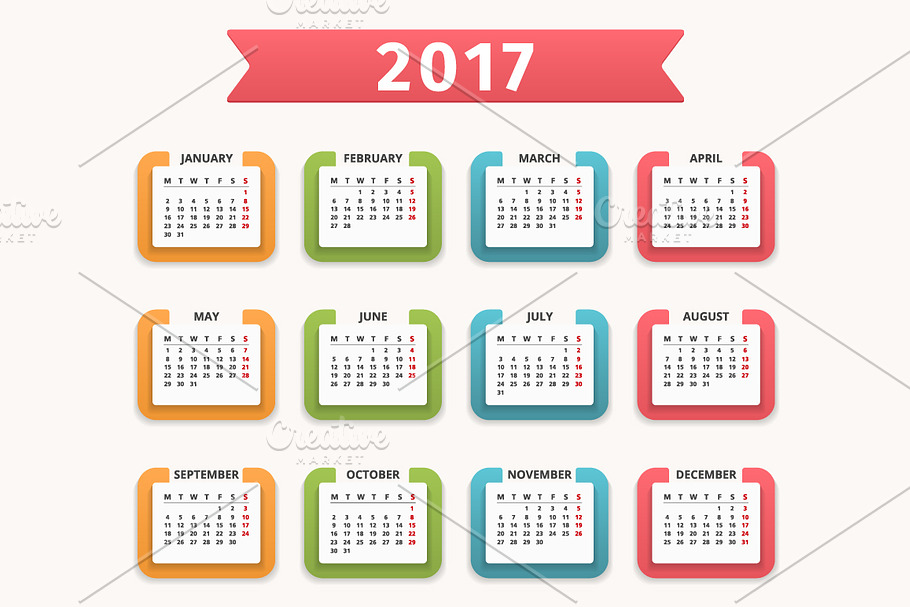 2017 Calendar in Graphics - product preview 8