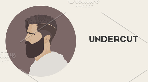 Undercut hairstye in Illustrations - product preview 1