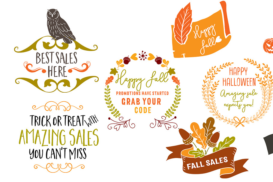 Fall - Halloween Sales Overlays