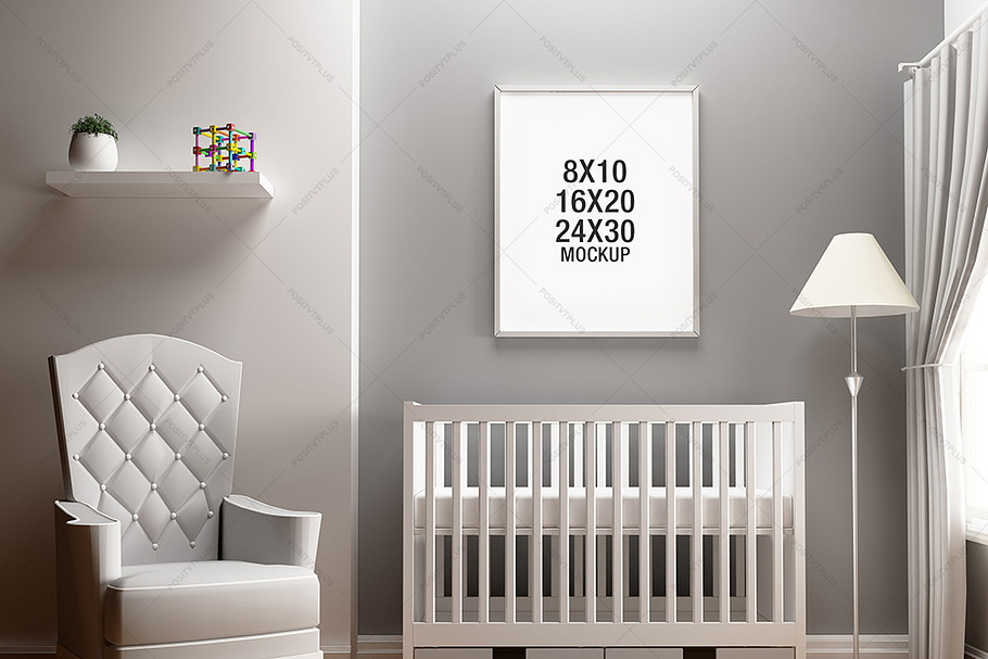 Frame Mockup Nursery Theme in Print Mockups - product preview 8