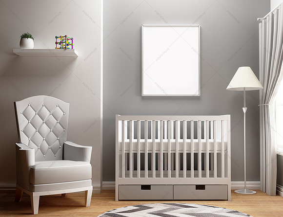 Frame Mockup Nursery Theme in Print Mockups - product preview 1