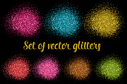 Set of vector glitters