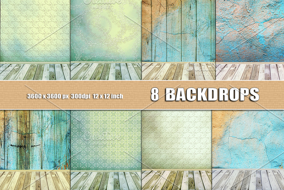 8 SABBY CHIC PHOTO BACKGROUNDS in Textures - product preview 8