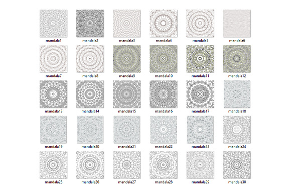 30 mandala backgrounds in Patterns - product preview 2