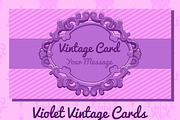 Violet vintage business cards