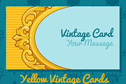 Two golden vintage business cards