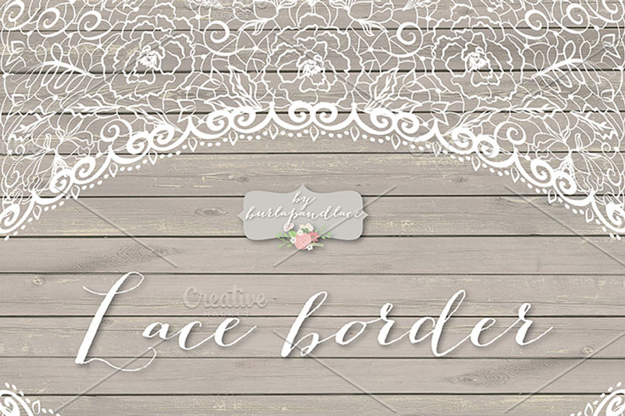 Rustic lace border in Illustrations - product preview 8