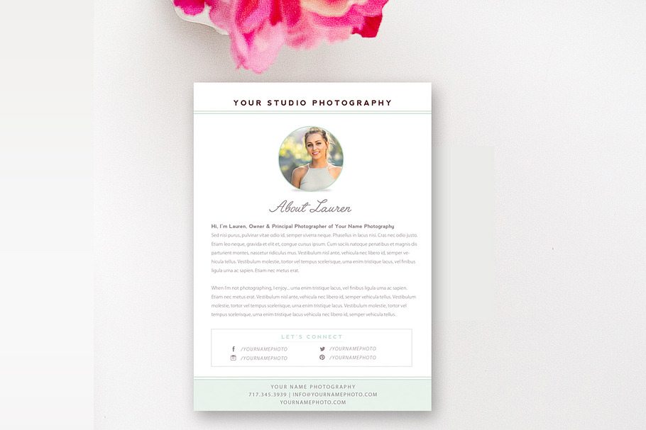 About Me Page Template in Flyer Templates - product preview 8
