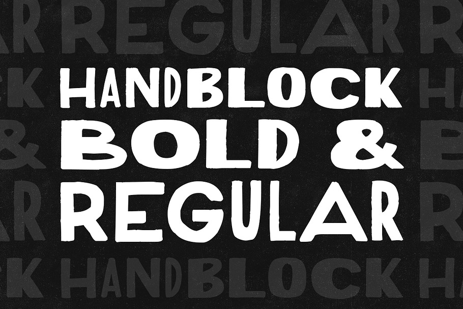 HandBlock Bold & Regular in Block Fonts - product preview 8