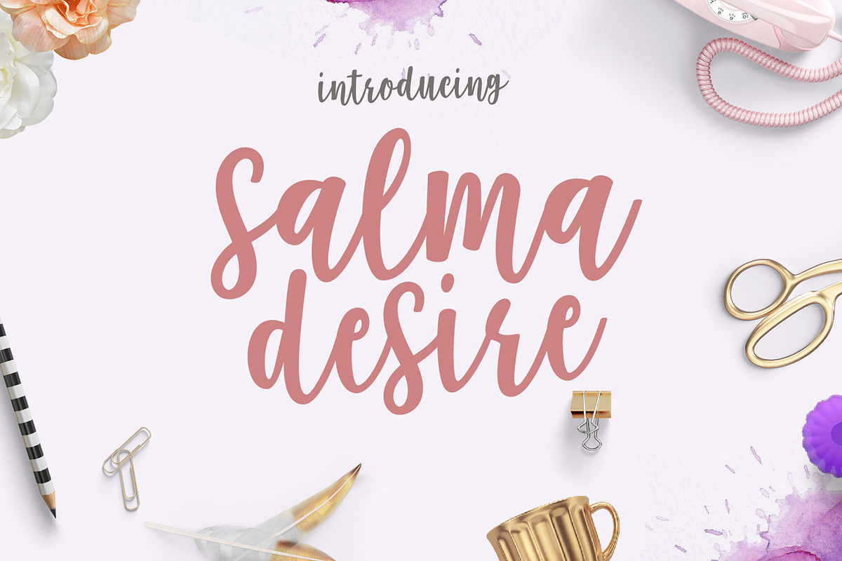 Salma Desire  in Script Fonts - product preview 8